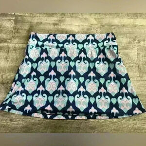 Tina And Jenna Skort Womens XL Blue Teal Pink Tennis Skirt Golf Made in USA